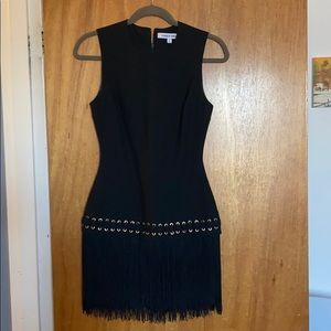 Elizabeth and James Black Fringe Dress